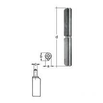 Nastro profilato in rotolo-L.100mm sta perno nero-Ø 8mm gah (Per 24)