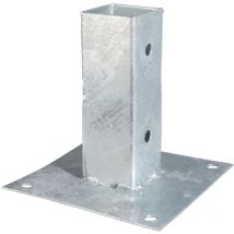 Alberts - Aufschraubhülse für Vierkantholzpfosten, feuerverzinkt, 91 mm, Platte 150x150 mm