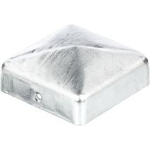 Alberts - 843038 Capuchon pour poteaux en bois, galvanisé à chaud, 70 x 70 mm, Set de 10 pièces