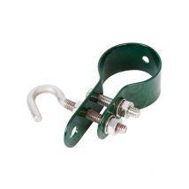 FP - Collier de serrage pour poteau grillage contreventement.vert 34mm (Par 10)