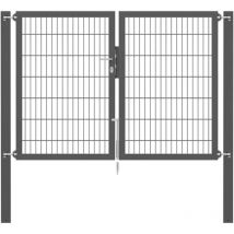 Alberts - Doppeltor Flexo Plus, anth.RAL 7016, z.Einbet.BxH2000x1400mm, PF2100/100x100mm