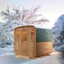 Gaïa Nova Außensauna 205 x 205 x 200 Saunahaus Fasssauna SAUNA Rote Zeder