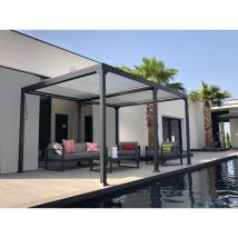 Couleurs Du Monde - Gaia - Pergola Bioclimatique Autoportante Lames Aluminium 3X4M