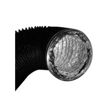 Gaine combi aluminium pvc double couche 100mm x 10m, conduit de ventilation