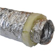 Baillindustrie - Gaine souple isolée laine de verre 200mm - Epaisseur isolant 25mm