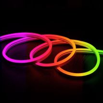 Efectoled - Gaine Néon led Flexible Dimmable 11W/m 220V ac 60LED/m Semi-circulaire 180° rgb IP67 sur Mesure Coupe tous les 100cm 2 m