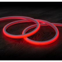 Gaine Néon led Flexible Dimmable 7.5W/m 220V ac 120LED/m Semi-circulaire 180° Rouge IP67 sur Mesure Coupe tous les 100cm 10 m