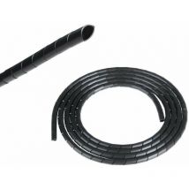 Gaine spiralée diamètre 7mm x 10mm longueur 3m spirale plastique noir protection câble fil électrique
