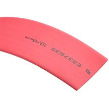 Gaine thermorétractable Rs Pro Dia. 18mm Rouge rétreint 3:1, 3m ( Prix pour Bobine de 3 Mètres )