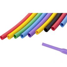 Hongshang - H-2(3X) Box 6 - 2 Gaine thermorétractable sans colle noir 6.40 mm 2 mm Taux de retreint:3:1 7 m