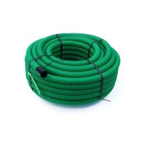 Hegler - Gaine Tpc Annelée-lisse Verte - Ptt Ø40 - 50m - Avec Tire-fil