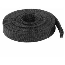 Gaine tressée extensible diamètre 18mm x 28mm longueur 1m expansible protection câble fil électrique