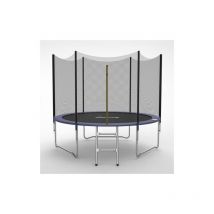 KMS - galactica Trampoline Set 8FT Round Outdoor With Safety Net Enclosure Ladder Blue