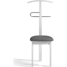 Herdasa - Galán 364 con asiento herrajes cromado satinado lacado en blanco, 108 cm(alto)46 cm(ancho)44 cm(largo)