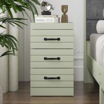 Allington 3 Drawer Bedside - 35.1cm w x 35.2cm d x 59.5cm h - Side Table storage oraganizer for bedroom, living room - Sage Green Colour - Galano