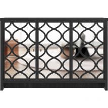 Galano - Buffet 3 portes Iris - 115.6cm w x 39.8cm d x 77.6cm h – Armoire Enfilade à tiroirs de rangement pour salon, chambre ou cuisine – Couleur
