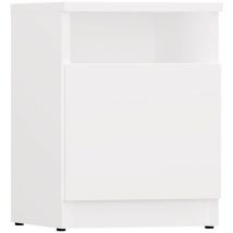 Topeshop - galax - Mesita de noche - Mesita para dormitorio - Blanco