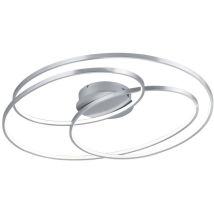 Gale Plafonnier Cercles Concentriques Nickel Mat Led 50w Dimmable L80 Cm Trio Lighting