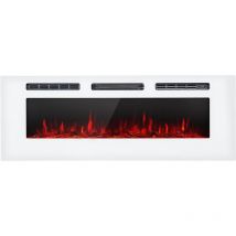 Klarstein - Cheminée Electrique Encastrable, Chauffage Electrique de 1800W, Fausse Cheminée Decorative Murale avec Effet Flamme en led, Télécommande
