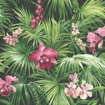 Global Fusion Tropical Plants Wallpaper Green Botanical Paste The Wall - Galerie