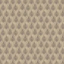 Galerie - Organic Textures Peacock Feathers Beige Wallpaper Nature Feature Wall