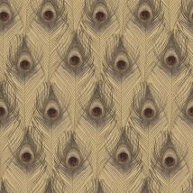 Galerie - Organic Textures Peacock Feathers Gold Wallpaper Nature Feature Wall
