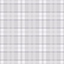 Galerie - Vintage Roses Linear Light Grey Wallpaper Classic Tartan Pattern