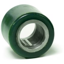 2gt Roues Et Roulettes - Galet 82 x 70 Polyuréthane silencieux soft vert, corps acier Sans rab (c x d) : 47 x 16