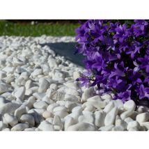 Classgarden - Galet Blanc Brillant 10-15 Pack de 20 M² - 40 sacs - 800 kg