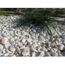 Classgarden - Galet Blanc Rosé 12-24 - Pack de 25 M² - 50 sacs - 1000 kg