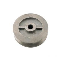 Mantion - Galet en fonte à gorge carrée diamètre 80 mm pour porte coulissante sur fer plat