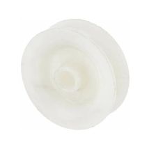 Galet pour poulie enrouleur de câble en polyamide blanc translucide ø 40mm pour câble largeur max. 9mm Porte Roulette Corde Guide Rail