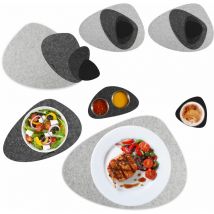 Galets en Feutre Set de Table 16 Pièces Dessous de Plats 4 Résistant à Chaleur