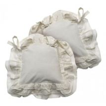 Galette De Chaise 38X38 - Tissu - Blanc - Interior's