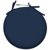 Stof - Galette de chaise bleu pétrole ronde en polyester