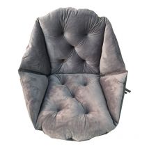 Galette de chaise Coussin Fauteuil Rotin, Balançoire Suspendue Oeuf Rotin Chaise Coussin Jardin Patio Housse De Coussin Gris 48x52cm