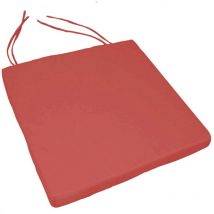 Galette de chaise extérieur imperméable et déhoussable Terracotta 40x40 cm