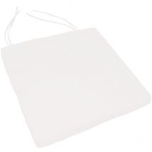 Galette de chaise extérieur imperméable et déhoussable Blanc 40x40 cm