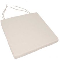Homemaison - Galette de chaise extérieur imperméable et déhoussable Ecru 40x40 cm