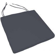 Galette de chaise extérieur imperméable et déhoussable Gris anthracite 40x40 cm