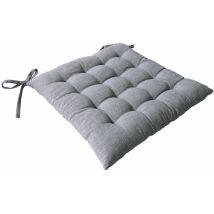 Enjoy Home - Assise matelassée 38x38x3 dune coton recyclé coloris gris clair