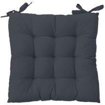 Doulito - Galette piquée extérieure Gris Foncé 38x38 cm