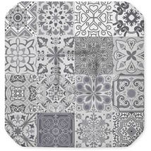 Homemaison - Galette 4 rabats 36 x 36 x 3.5 cm polyester imprime persane Gris
