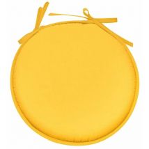 Stof - Galette de chaise jaune ronde en polyester