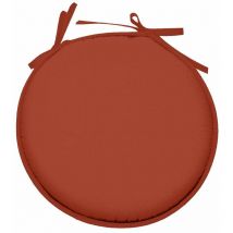 Stof - Galette de chaise ronde en polyester terracotta