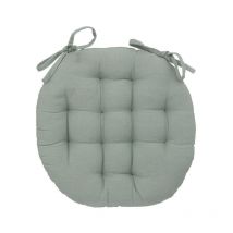 Galette de Chaise Ronde 'Leana' 38cm Vert Céladon
