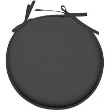 Lovely Casa - Galette de chaise ronde Unie Pop color 40 cm Anthracite