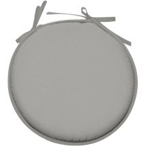 Lovely Casa - Galette de chaise ronde Unie Pop color 40 cm Mastic