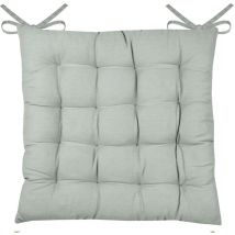 Homemaison - Galette de chaise unie et classique Sauge 38x38 cm