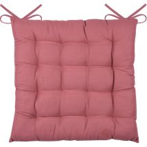 Galette de chaise unie et classique Prune 38x38 cm